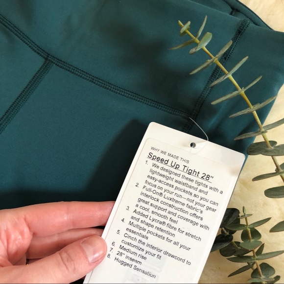 NWTđź’•Lululemon Speed Up Tight Deep Ivy Tights 2 - Picture 4 of 8